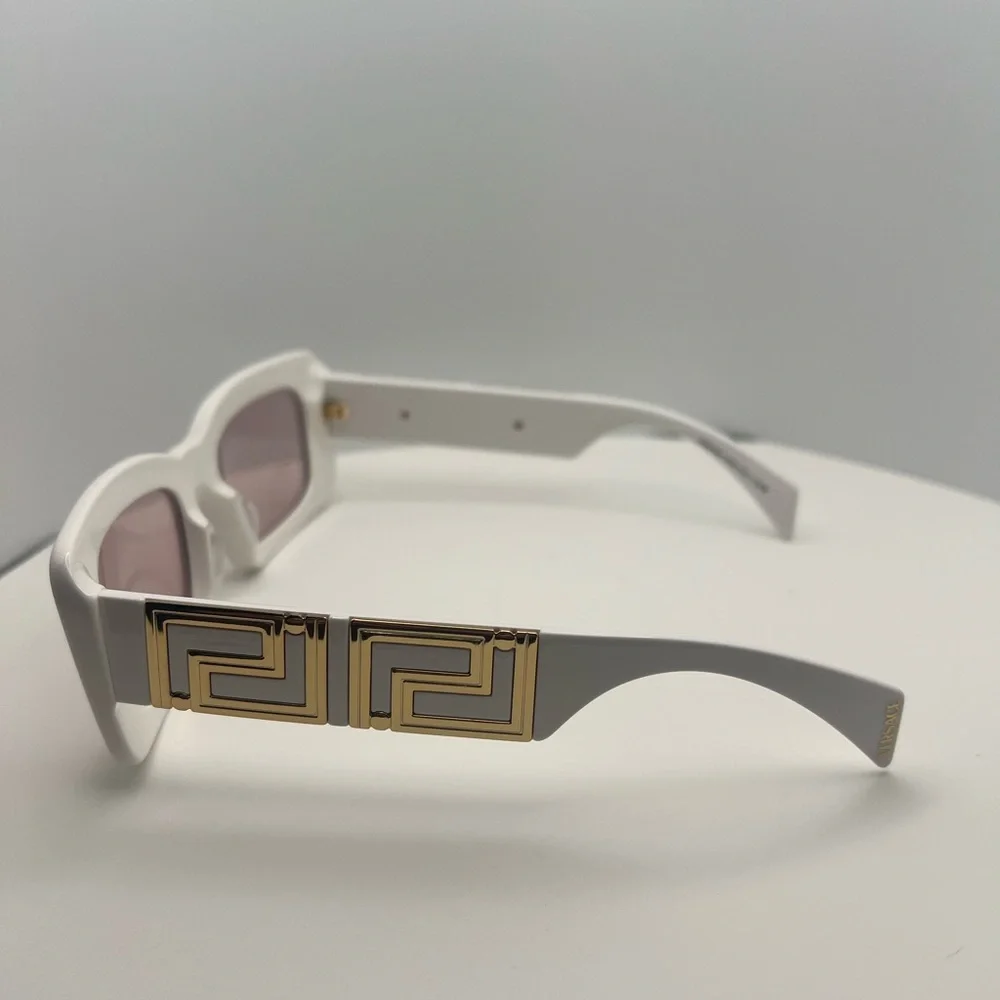 Versace White Sunglasses with Rose Lenses - Picture 3 of 6